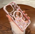 Coque de téléphone magnétique avec fond Floral